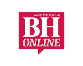 BH Online logo with red speech bubble and white text, featuring 'Wadah Pembaharuan'